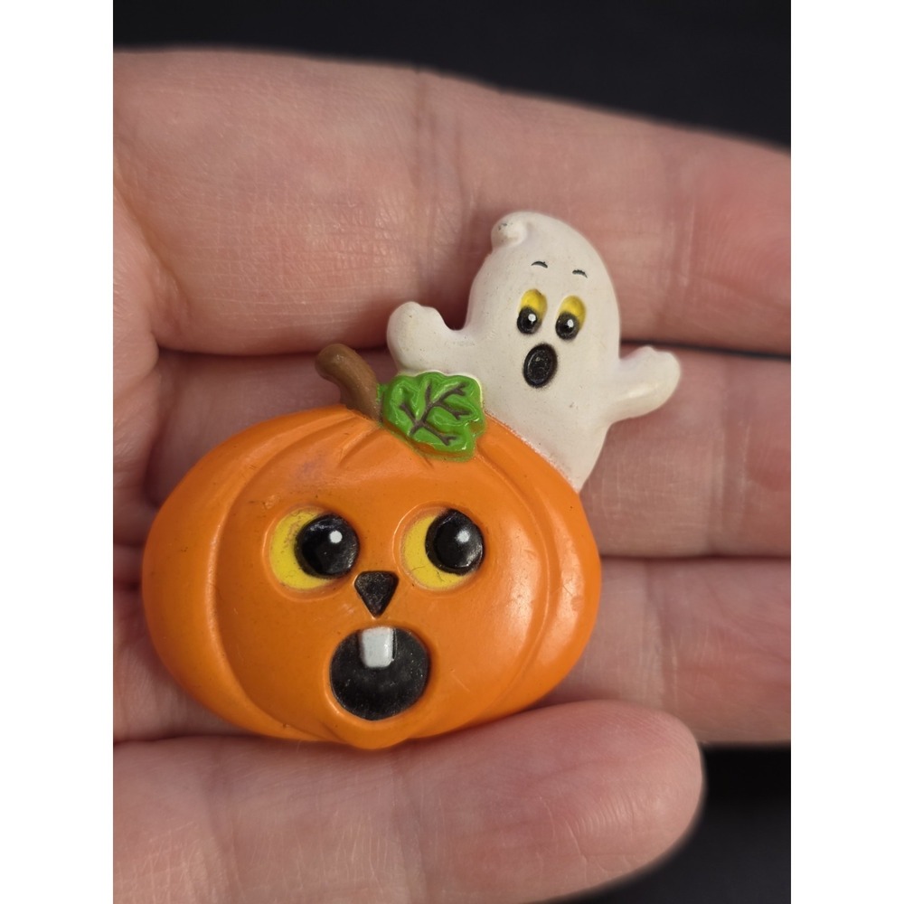 Russ Halloween Jack-o'-Lantern Pin Brooch Pumpkin Ghost